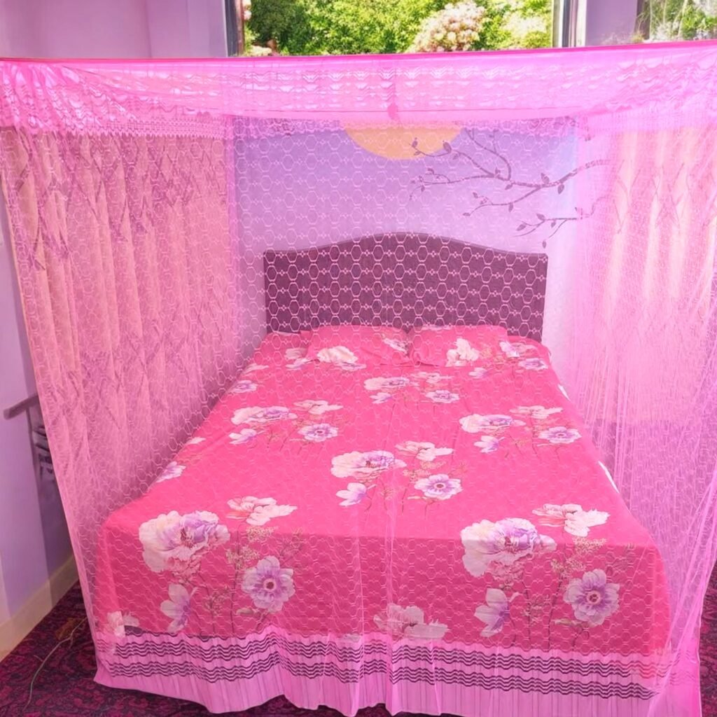 Shopnil Nokshi Mosquito Net Enjoy peaceful sleep with our stylish and high-quality mosquito nets. Designed with elegant patterns and durable fabric, they provide full protection from mosquitoes while adding beauty to your bedroom. ✔ Premium quality ✔ Stylish designs ✔ Easy to use ✔ Available in different sizes & colors 📦 Home delivery available 👉 Order now and sleep comfortably!